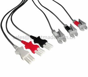 호환 Spacelab Ultraview 90369 Tru-Link Leadwire 세트, 3 리드, AHA, 그래버