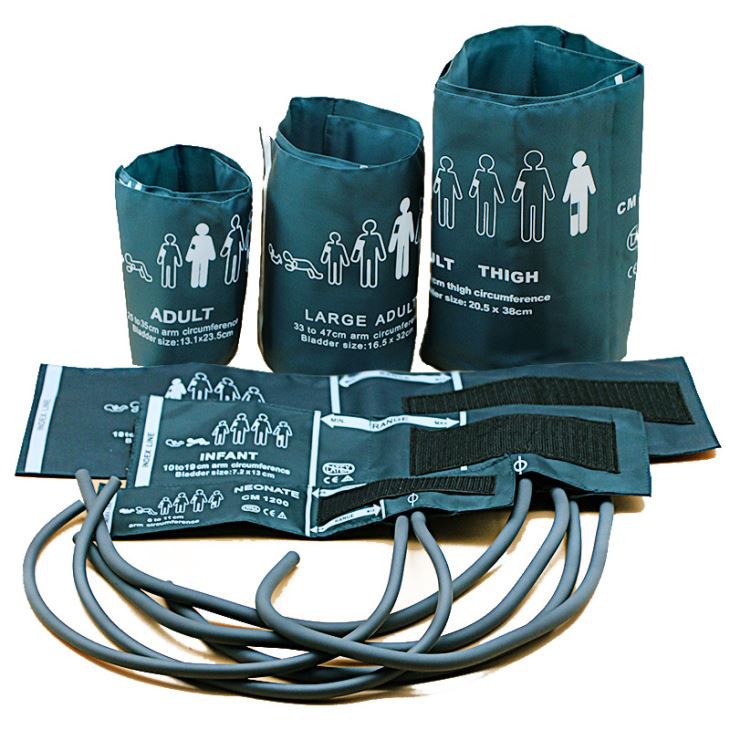 신생아, 유아, 어린이, 성인, 가스통이있는 혈압 커프