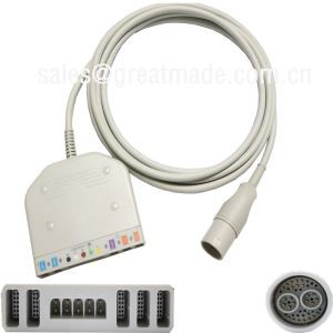 Lohmeier 98.060.120/A 멀티 파라미터 트렁크 케이블 사용 (IBP * 2, 온도 * 2, 5-리드 ECG, Spo2)