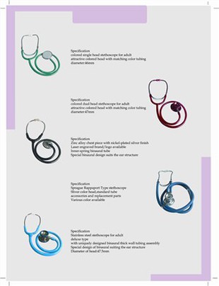 반대로 맨 위 청진기를 가진 직업적인 양극 처리된 알루미늄 단 하나 이중 맨 위 청진기